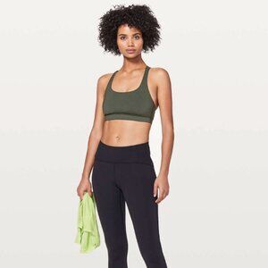 Lululemon Energy Bra Camo Green